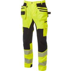 Worksafe Hantverksbyxa Stretch Klass 5710270 Varsel Gul/Svart D108