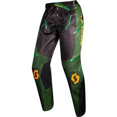 Pantalones de moto Scott X-Plore S22, pantalones textiles color: Negro/Verde Oscuro/Naranja tamaño: