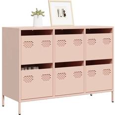 Pink Sideboards vidaXL Rosa 101.5 x 39 x 73.5 cm Kaltgewalzter Stahl Sideboard