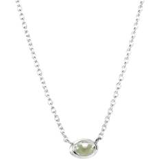 Grön Halsband Efva Attling Love Bead Necklace Green Quartz 42/45 SILVER