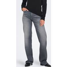 Rosa Jeans Only Onlblush Medelhög Midja Rak Passform Jeans