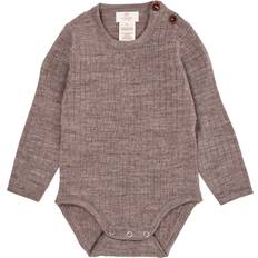 Bruna Bodys Barnkläder Copenhagen Colors Body L/æ Ull Natural Melange 1½ år (86) Body L/Ä