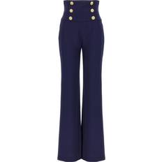 Balmain Women Jeans Balmain Balmain-Chiocciola Pantaloni Blu-Donna Blue 34FR