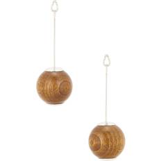 Wood Earrings Jacquemus Les Grandes Boucles Nodo - Argenté/Marron