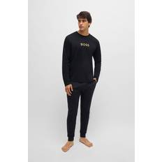 Cotone - Uomo Pigiama BOSS Metallic Long Sleeve Pyjama Gift Set, Black