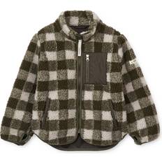 Bionic Finish Eko® Fleecekläder Liewood Nolan Pile Teddyfleecejacka - Check Army Brown/Dark Sandy (LW18052-1572)