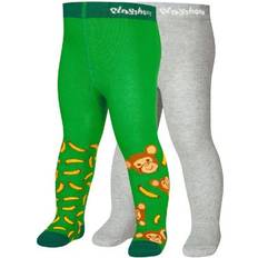 Green Pantyhoses Children's Clothing Playshoes kinder strumpfhose affe (2er set) grün/grau