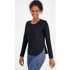 Macy's T-shirts Macy's Id Ideology Women's Essentials 2-Pack Long-Sleeve T-Shirt, Created for Black and Grey