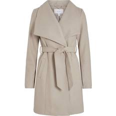 Vila Belted Coat - Natural Melange