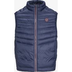 Jack & Jones Dame Veste Jack & Jones Plus Vest jjeSprint Bodywarmer Collar Blå