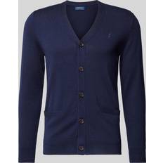 Blauw Vesten Mexx Gebreid Vest - Hunter Navy