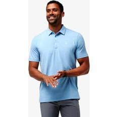 Travismathew The Heater Golf Polo Shirt - Heather Dream Blue