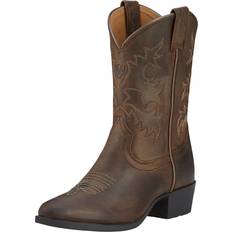 Kid's Heritage Western Boots - Distressed Brown Leather