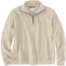 Carhartt Half Zip Dame Sweatshirt - Oat Milk