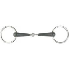 Bett Horze Loose Ring Jointed Rubber Bit - Black