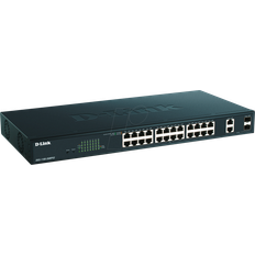 Switcher D-Link DGS 1100-26MPV2 Switch 24 x 10/100/1000 PoE+ 2 x Combo Gigabit SFP 370 W