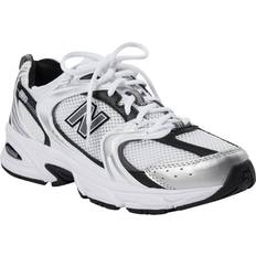 New Balance (UK10/EU44.5/28.5CM) 530 White Silver Metallic Black Women Men Shoes Trainers White/Black