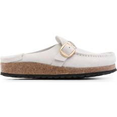 Birkenstock Buckley Slides Birkenstock Buckley leather slides women Rubber/Calf Leather/Calf Suede Narrow White