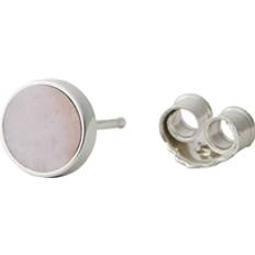 Design Letters Øreringe Design Letters Earring Stud Pink Opal Silver