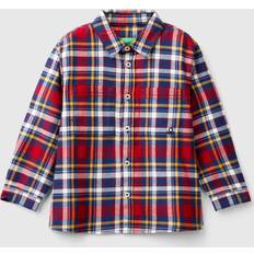 Rood Overhemden United Colors of Benetton Plaid Shirt In 100% Cotton - Multi-color