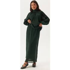 Bubbleroom Gröna Kläder Bubbleroom Structured Maxi Skirt Dark green