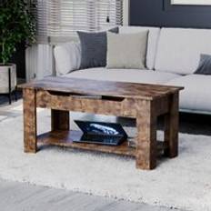 Lift Up Storage Dark Wood