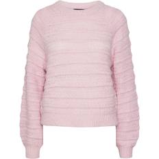 Lilla - Striktrøjer Sweatere Pieces Pcjayda Ls O-Neck Knit 4542446 Pink Lavender pink