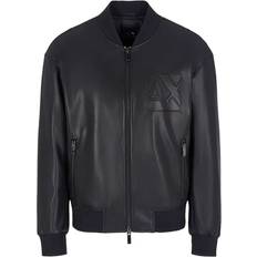 Armani Exchange Jakker Armani Exchange Moderne Sort Læderjakke - Sort