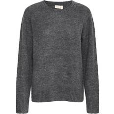 Fransa Sweatere Fransa Elise Striktrøje, Charcoal Melange