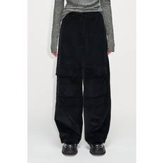 Hope Herr Kläder Hope Wide Cargo Trousers Black Smooth Cord