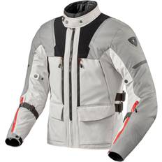 Silver Motorcycle Jackets Rev'it! Revit offtrack h2o all season motorcycle riding textile jacket grey silver