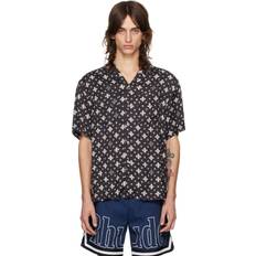 Rhude Black & White Patterned Shirt BLACK/WHITE