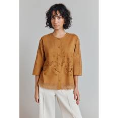 Clothing Ghost Eden Embroidered Blouse, Camel