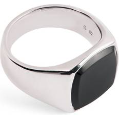 Tom Wood Rings Tom Wood Polished Onyx Kay Signet Ring silver