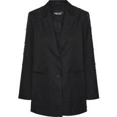 Pieces Ru Pearl Blazer - Black