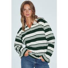 Noella Lynlee Polo Green Offwhite Stripe