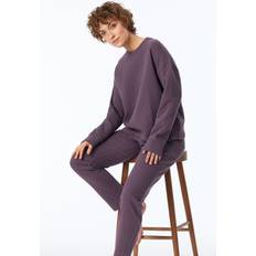 Schiesser Pullover Schiesser Damen Sweatshirt Langarm Baumwolle-Mix Relax Nachthemd, Malve_182062