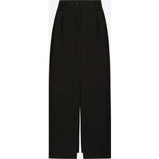 Wool Skirts Dolce & Gabbana Tuxedo pencil midi skirt black