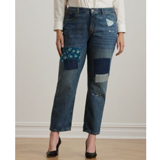 Polo Ralph Lauren Women Jeans Polo Ralph Lauren Lauren Ralph Lauren Plus Patchwork Boyfriend Jeans Dusk Indigo Wash (22W)