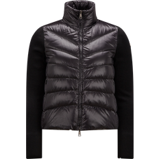 Moncler Black Padded Wool Down Cardigan