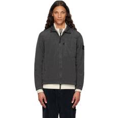 Stone Island Jackets Stone Island Compass-patch shirt jacket men Polyamide/ECONYL Grey