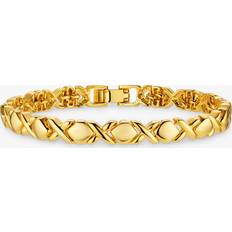 Orelia Cross Metal Chain Bracelet, Pale Gold