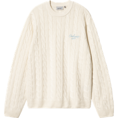 Carhartt WIP Herre Tøj Carhartt WIP Signature Sweater, Natural/Dusty Ice