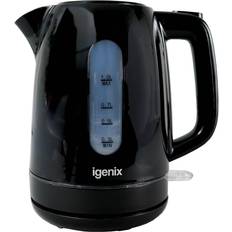 Igenix IGK01022B Cordless Electric Jug Kettle 2200 Watt Rapid Boil 1 Litre Capacity Black