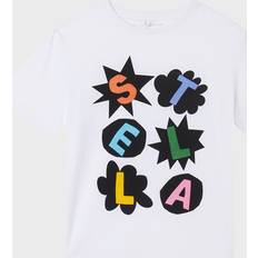 Tops sale Stella McCartney Kids Girls White Logo Print Cotton T-Shirt