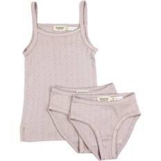98 - Piger Boxershorts MarMar Copenhagen MarMar faded rose pointelle undertøjssæt modal