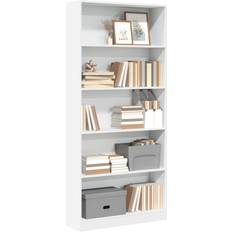 VidaXL Book Shelves vidaXL Bookcase White 80 x 24 x 176 cm Engineered Wood Book Shelf