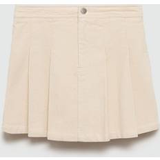 Corduroy Skirts Mango Kids' Lena Pleated Skirt, Light Beige