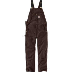 Work Clothes Carhartt Heavyweight Cotton Duck Bib Overalls for Men Dark Brown 48x34