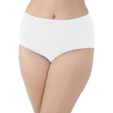 Vanity Fair Women's Illumination Plus Satin-Trim Brief Underwear 13811 Star White